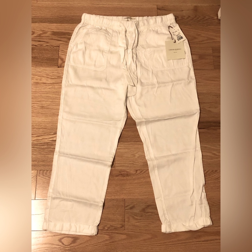 Cynthia Rowley White Cropped Jogger Pants - NWT
